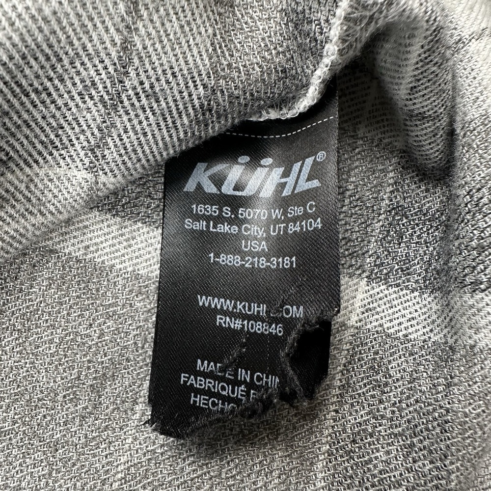 KUHL Women's Gray Plaid Size M Kamila Flannel Long Sleeve Button Up Shirt - Picture 10 of 13